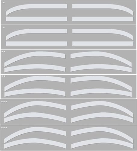 12 Paare Einweg Augenbrauen Schablone Einweg Augenbrauenform Aufkleber Microblading Augenbrauenform Aufkleber Klebende Tattoo (2bags-12pairs)