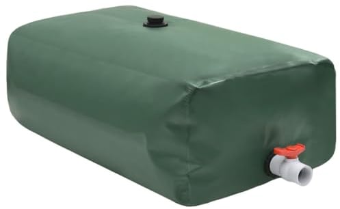vidaXL Depósito de Agua Plegable con Grifo, Bidón de Agua, Contenedor de Almacenaje de Agua, Tanque de Agua para Jardín, PVC 500 l