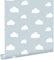 papier peint petits nuages bleu ciel bébé 0.53 x 10.05 m - ESTAhome