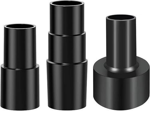 3Pcs Universal Vacuum Hose Adapter Wet Dry Plastic Vacuum Converter Hose Adapter kit 2-1/2 to 1-1/4, 1-1/4 to 1-3/8 to 1-1/2, 1-3/8 to 1-1/4 Reducer Attachments for Vacuum Cleaner