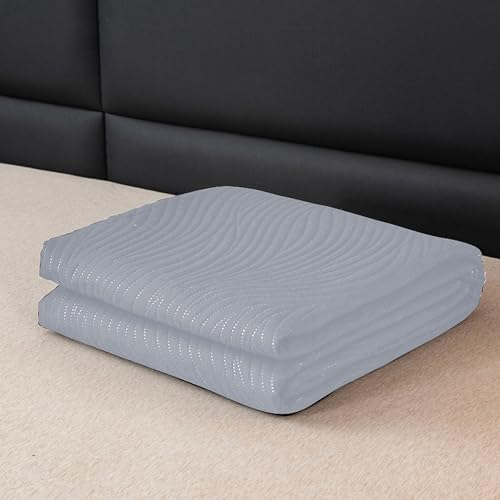 FEBE Tagesdecke Bettüberwurf 240x220 cm Hellgrau Überwurfdecke Sofadecke Sofaüberwurf Flauschig Mikrofaser Zimmer Deko Throw Blanket