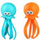 0XBIT Oktopus Wasserbomben, 2 Stücke Wasserspielzeug, Wiederverwendbare Wasserbomben, Wassertiere mit Wasserbombeneffekt, Poolspielzeug, geeignet für Schwimmbäder, Schwimmbäder, Badewannen