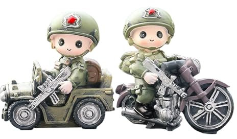 Soldaten-Skulptur, 2 Stück Harz-Raumdekor-Statuen, Sammlerfigur, kleine Kunstskulptur, Auto-Innendekoration, Schlafzimmer-Soldaten-Statue, -Schreibtisch-Soldaten-Skulptur, Harz-Soldaten-Figuren