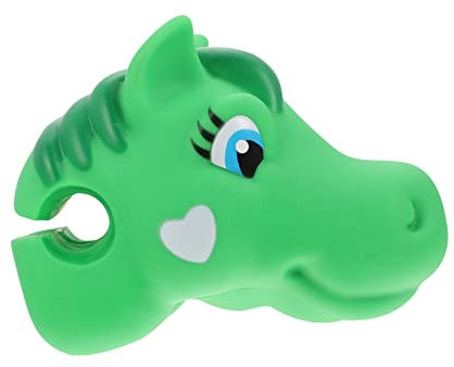 WHAMVOX Kindgerechtes Silikon Fahrradgriff Pferdekopf Deko Junge Mädchen Roller Lenker Zubehör Grün Für Jungen Mädchen Outdoor Spielzeug Geschenk