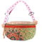 Damen Sling Bag aus Kork Halbmondförmige Brusttasche Vegan Gürteltasche mit abnehmbarem bunt gemustertem Schultergurt breiter Baumwoll-Schultergurt veganes Leder Portemonnaie Handtasche (Mandala 1)