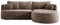 DomoHome - Moderne Ausziehbare Eckcouch Fiore Mit Schlaf-Funktion, Wellenfederung, Verstecktem Stauraum Und 5 Kissen, Ideal Für Elegante Wohnräume RECHTS 284x183x82 cm Salvador 3