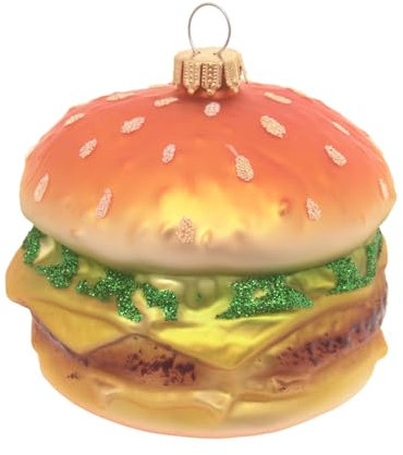 Krebs Glas Lauscha - Weihnachtsdekoration/Christbaumschmuck aus Glas - Hamburger - Größe: ca. 8 cm
