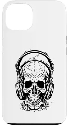 Custodia per iPhone 13 Teschio con cuffie