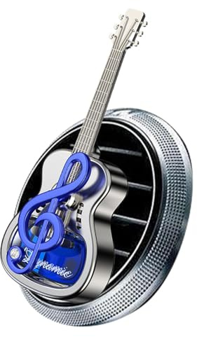 Opilroyn Elektrischer Gitarren-Lufterfrischer fürs Auto, tragbarer Diffusor, Armaturenbrett-Ornamente, Auto-Lufterfrischer, Diffusor, Lüftungs-Clips, tragbarer Diffusor, Armaturenbrett, Klimaanlage,