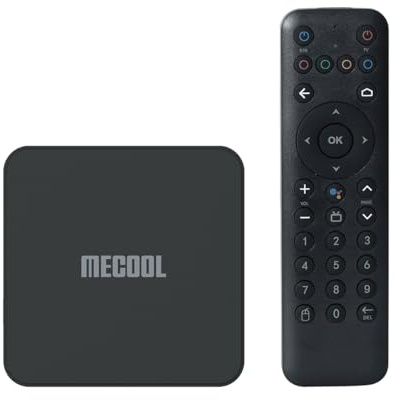 KM7 Android 11.0 TV Box Certificate ATV 32GB Quad Core Amlogic S905Y4 WiFi 2.4G/5.8Ghz BT5.1 4K Bluetooth Control de Voz Reproductor casero Inteligente