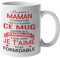 Mug Super Maman je t'aime tu es formidable - Idée Cadeau Anniversaire Maman, Fête des Mères, Noël - Cadeau Original pour Maman - Mug céramique 330 ml - Tasse personalisée pour Mère