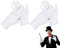Qiuruoo 2 Paar WeißE Handschuhe, Baumwollhandschuhe füR Feierliche, Hochzeit AnläSse, Kann Als Mardi Gras, Halloween Oder Thema Partei KostüM Dekoration Verwendet Werden