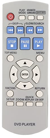 Fictory Télécommande pour lecteur DVD, utilisation facile, matériau ABS durable, aucune configuration nécessaire