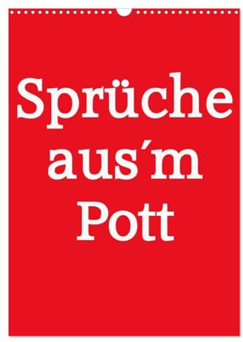 Sprüche aus´m Pott (Wandkalender 2026 DIN A3 hoch), CALVENDO Monatskalender: Die Sprüche des Ruhrpotts (CALVENDO Kunst)