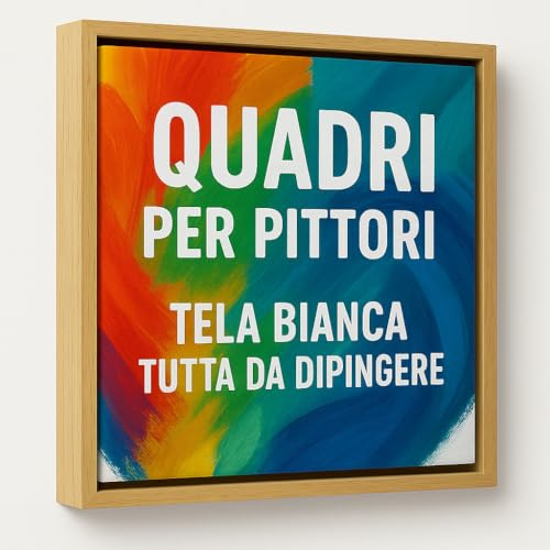 ConKrea – Tela Quadro per Pittura con Cornice Rovere 120x150 cm – Cotone 70% 370gr su Telaio in Legno con Cornice, Ideale per Acrilico, Olio e Tecniche Miste
