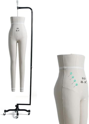 Schneiderpuppe Torso Schneiderpuppe Weiblich for Hosen/Hosen, Übergröße Beinpuppe Styropor Mit Rädern(84)