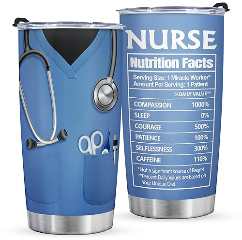 SteadStyle Funny Nurse Gifts for Women Men Water Bottel 590ml | Nurse Graduation Gifts for Student Nurse, Birthday, Christmas, Secret Santa Gifts for Nurses Travel Mug