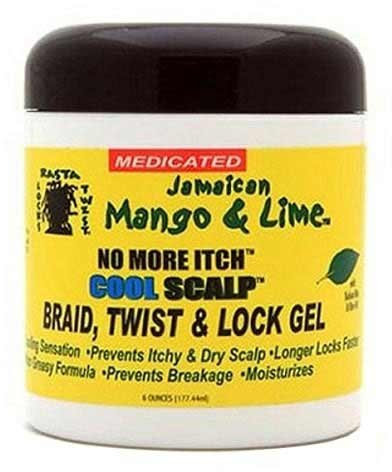 Jamaican Mango & Lime No More Itch Cool Scalp Braid, Twist & Lock Gel 6oz