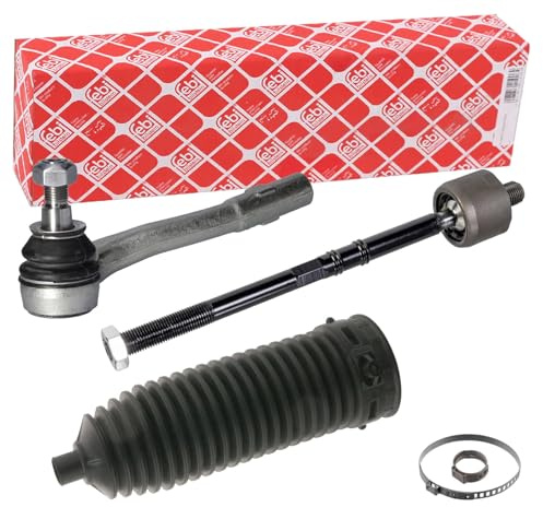 febi bilstein 40167 Tie Rod with end fitting, boot, and additional parts, pack of one | Compatible with: Mercedes Benz C-Class, C-Class Coupe, C-Class T-Model, E-Class Cabriolet, E-Class Coupe