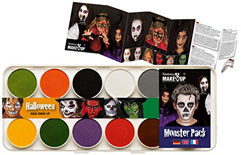 Kreul Fantasie des Aqua Schminkkasten Monster, Packung 1er (1 x 15 Stück)