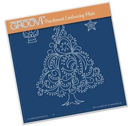 Claritystamp Christmas Tree A5 Square Groovi Plate