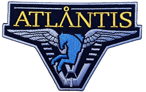 Stargate SG-1 Atlantis Team LB weißer Rand bestickter Aufnäher zum Aufnähen oder Aufbügeln, 10 cm