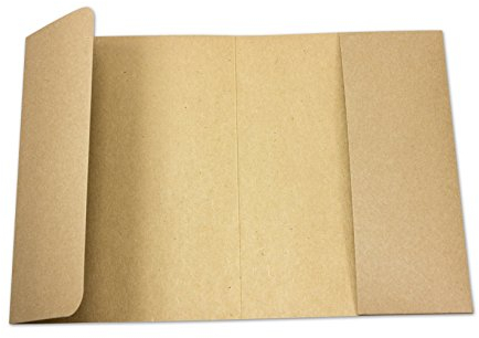 Fotomappe A5 für 13 x 19 cm, braun, Kraftkarton, m. Klappe - 10er Pack