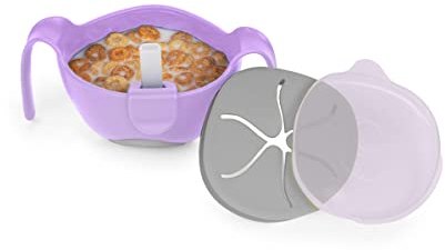 b.box Bol Enfant + Paille | Bol à Snacks 3 en 1 avec Couvercle, Gobelet Avec Paille pour les Balades, Bol à Céréales | Passe au Lave-Vaisselle et au Micro-Ondes | 250 ml