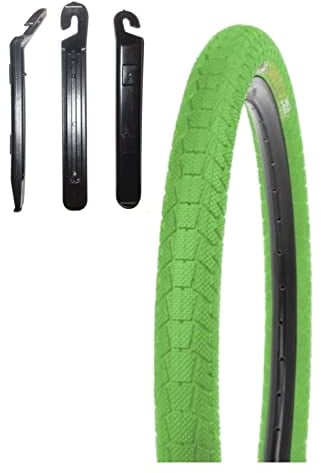 Angebot-Set / 1 x Kenda Krackpot K-907 Fahrradreifen Fahrradmantel in Grün 50-406 (20 x 1.95) inkl. 3 Reifenheber