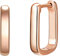 Glanzstücke München Damen Creolen Eckig aus 925/- Sterling Silber rosévergoldet Silbercreolen Rechteckig Rosegold