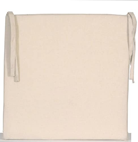 Atout Ciel galette de chaise unie carrée 40x40cm, Beige