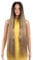 DÉBUT Lace Front Perücke Super lange Glatte Perücke für Damen 95 cm 260g Kunsthaar Hitzebeständige Faser 130% Dichte (95 cm, Ombré Blond)