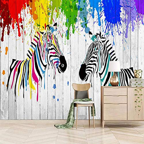 Fototapete 150x100cm Bemaltes Zebra Design Tapete Fototapeten Vlies Tapeten Vliestapete Moderne Wandtapete