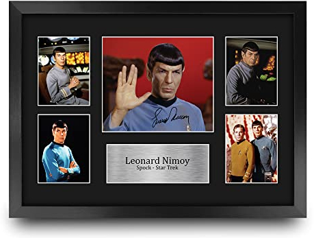 HWC Trading FR A3 Leonard Nimoy Star Trek Gifts gedrucktes signiertes Autogramm Bild für TV-Show-Fans – A3 gerahmt
