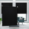 Kokorona Blackout Roller Blinds, Thermal Roller Blinds Window Shades for Bedroom Office, Room Darkening Privacy Roller Blinds with UV Protection Waterproof Fabric, 86cm Wide×183cm Drop, Black