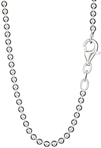 NKlaus 65cm Kugelkette 925 Silber elegante Halskette Breite: 2,0mm Collier 7,7g schwer 8251