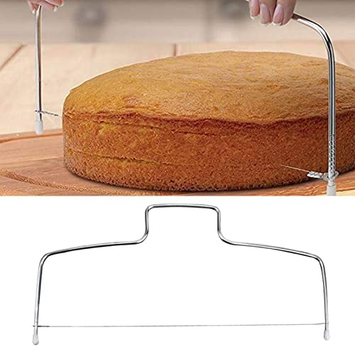 Cerioll Couteau Gateau à Trancher, Coupe-gâteau En Acier Inoxydable Avec Fils De Coupe, Coupe-gâteau à Trancher En Acier Inoxydable, Coupe Gateau Réglable En Acier Inoxydable