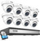 ZOSI 16CH 1080P Überwachungskamera Set Aussen, 2TB DVR mit 8X 2MP Überwachungskamera, Bewegungserkennung Alarm, IR Nachtsicht, Wasserdicht