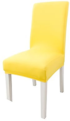Sir Schmeer® Stylische Stuhlhussen aus Stretch-Stoff für perfekten Schutz und eleganten Look, einfarbig (Helles-Gelb)