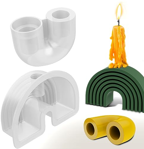 Yvyan Silikonform Kerzenhalter, Silikonform Kerzenhalter, Halloween Gießform Kerzenhalter, Kerzenhalter Silikonform,Harz Epoxid Gießform Kerzenhalter, DIY Silikon Kerzenformen