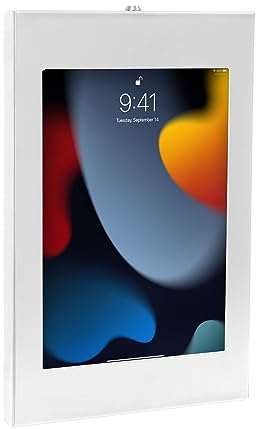 Mount-It! Anti-Diebstahl Tablet Wandhalterung, Universal Kiosk Mit Verriegelung für iPad 7-10, Pro, Air, Weiß