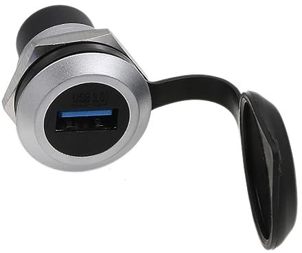 HangTon Confezione da 5 accoppiatori USB 3.0 per presa da pannello, resistenti alle intemperie, connettori per paratia, cavo circolare in linea femmina a femmina