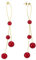 Bohemien Lange Baumelnde Ohrringe Statement Ohrringe Rot Edelsteine Chandelier Quaste