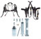 PETSTIBLE 1 Paar E-Bike-Bremshebel, Fahrradbremsgriff 2/3 Pin für E-Bike-Motor, hydraulische Bremse, Ölbremse, Power-Off-Bremsgriff und Werkzeug-Set