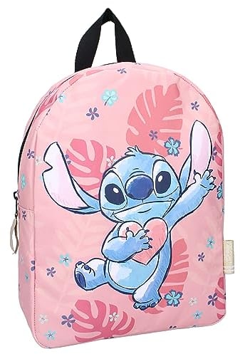 Zaino STITCH Style Icons da Disney Lilo & Stitch - Zainetto per bambini | Scuola | Asilo - Colore Rosa - dimensioni 31x23x9cm