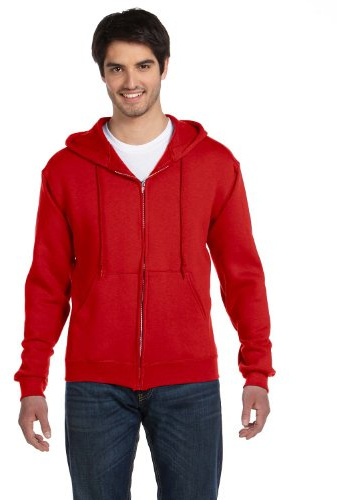 Fruit of the Loom Ladies Classic Kapuzen-Sweat + GRATIS MyShirt Stoffbeutel, Farbe:rot + GRATIS MyShirt Stoffbeutel, Größe:M