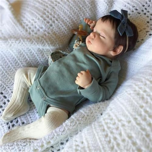 Zero pam Reborn Baby Vollsilikon Lebensecht 50 cm Reborn Baby Mädchen Lebensechte Babypuppen Puppe Echt Wie EIN Baby Reborn Puppen Mit Haare