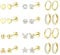 Jstyle Hypoallergenic Surgical Steel Earrings for Sensitive Ears 14K Gold Flat Back Earrings for Women Men Small Stainless Steel Earrings Flatback Stud Hoop Cartilage Earring Set for Multiple