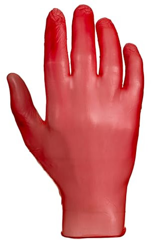 RS PRO Einweghandschuhe aus Vinyl gepudert Rot, EN 1186 Größe S, 100 Stück, Packung a 100 Stück