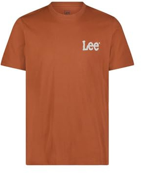 Lee Men's MEDIUM Wobbly Tee T-Shirt, Sweet Maple, S